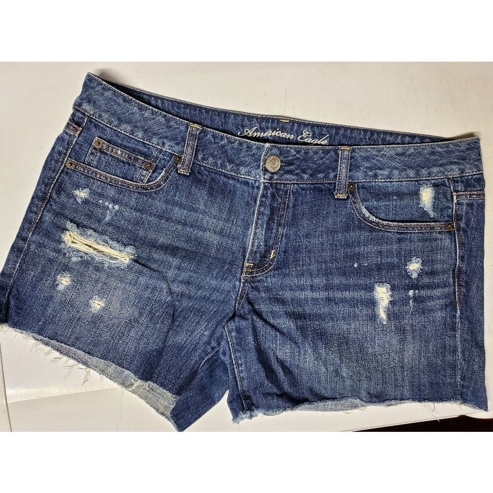 AE Distressed Jean Shorts Size 14
